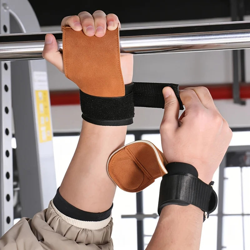 2 Pieces of Non-Slip Weightlifting Assist Straps - Non-Slip Wrist Straps with Textured Grip, Durable Microfiber Material, Reinforced Edges, for Enhanced Workouts, Pull-Ups, and Daily Use, Black, Gym Accessories, Sports Access