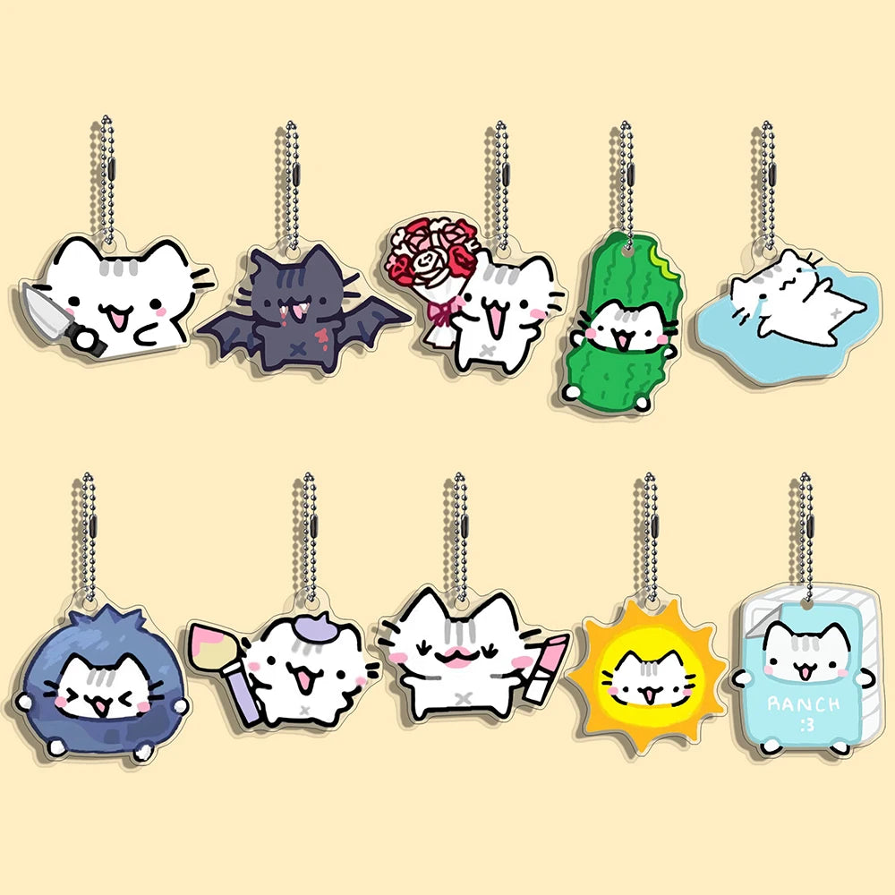 Funny Cat Character Keychain Student Gift Bag Women's Bag Cute Things Gift For Best Friends Wholesale Gifts Kitty