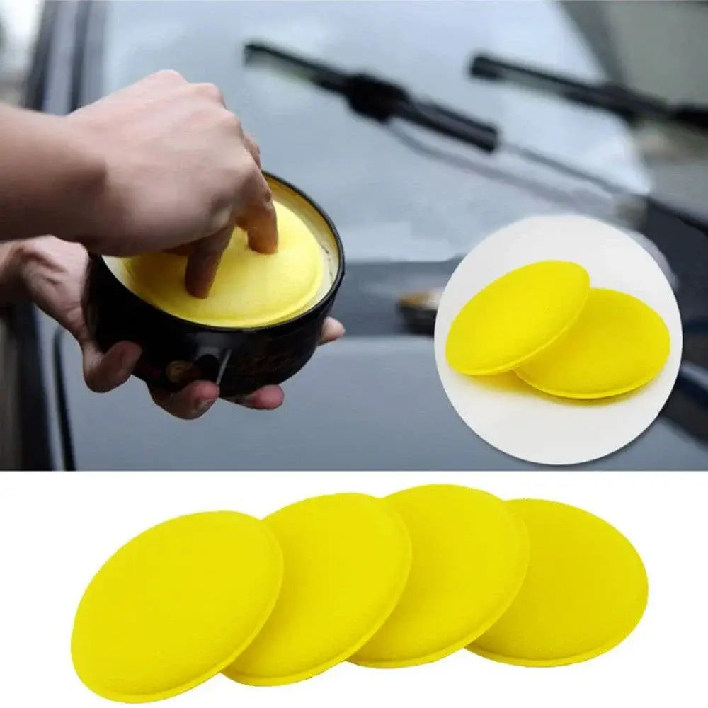 自動車ディテーリングブラシおよび研磨キット用の、柔らかな発泡材で作られた鮮やかな黄色の円形フォーム研磨パッド。