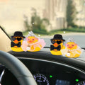 Wedding Little Yellow Duck Bride and Groom Car Dashboard Decoration Valentine's Day Couple Gift Ceremony Home Car Ornaments