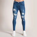2025 New Summer Men's Denim Pants Old Blue Washed Male Jeans Straight Casual Menwear Loose Wide Leg Trousers New Fashion