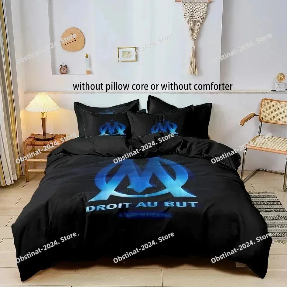 M-marseille Fashion Digital printed Bedding set for Adult and boys bedroom，Duvetcover Pillowcase Double bed full size