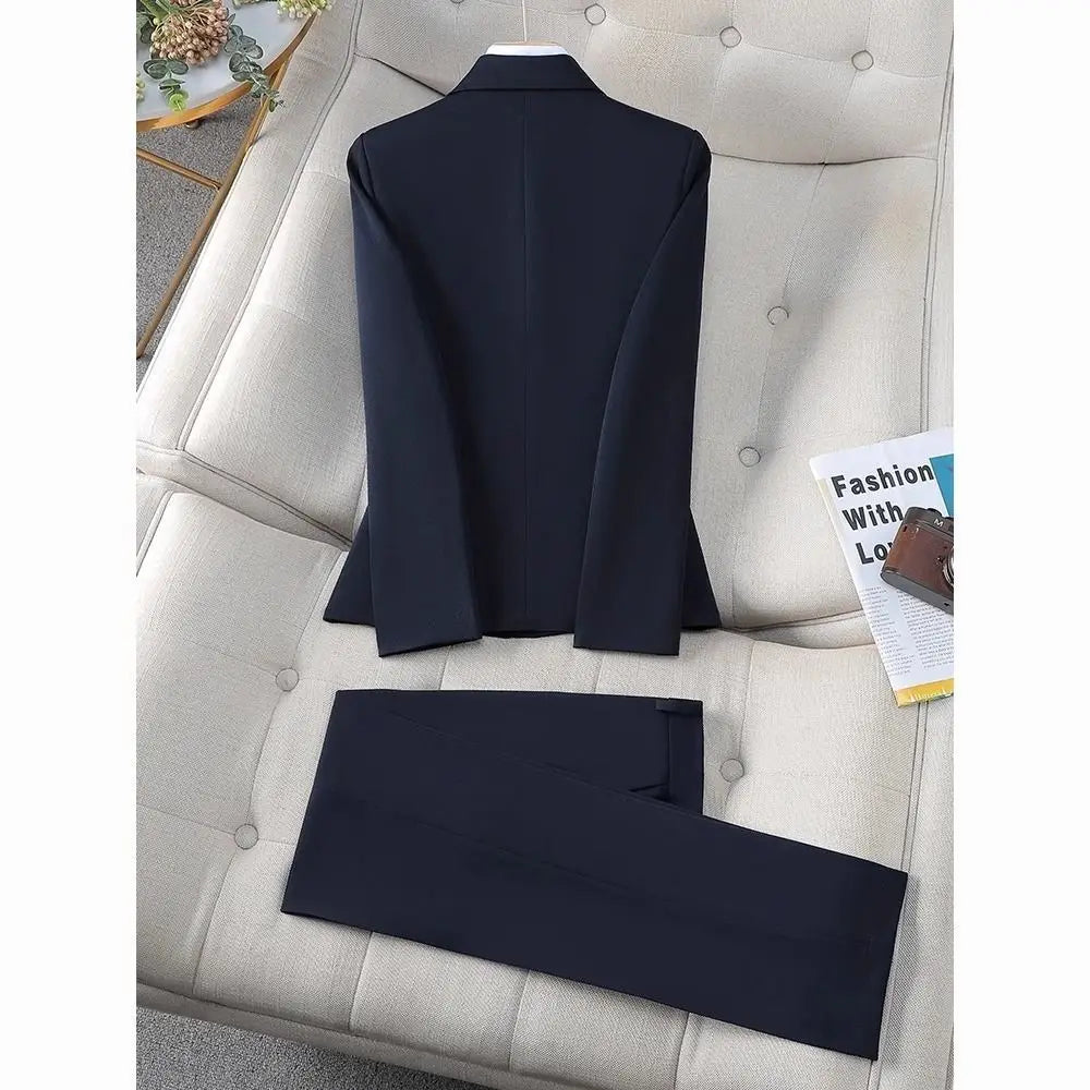 Professional Black Suit Jacket for Women Spring New Style Interview Formal Wear Government Employee Long Sleeve Chinese Produ...