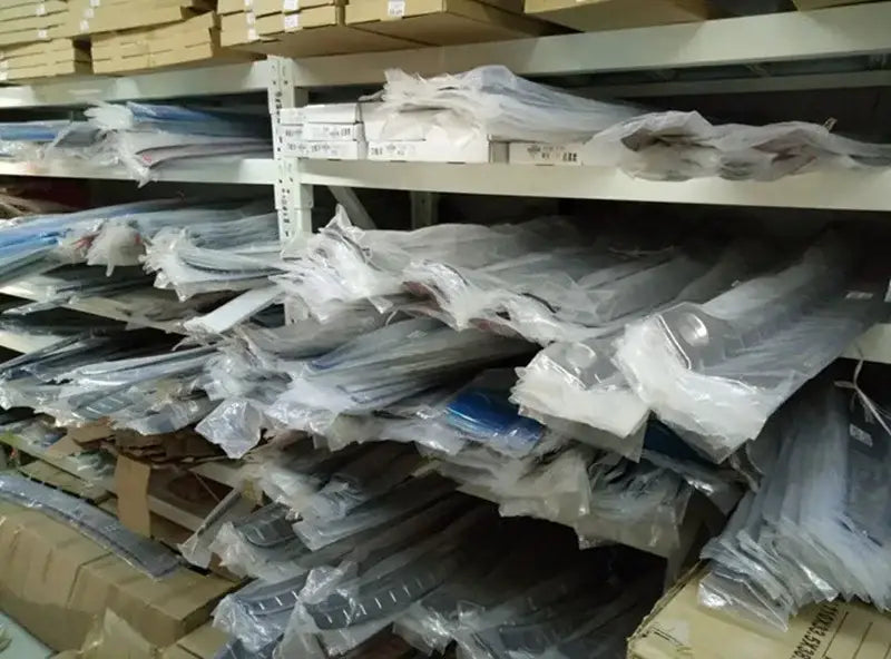 stacks of clear plastic-wrapped carbon fiber vw passat door handle cover trim metal strips for automotive use