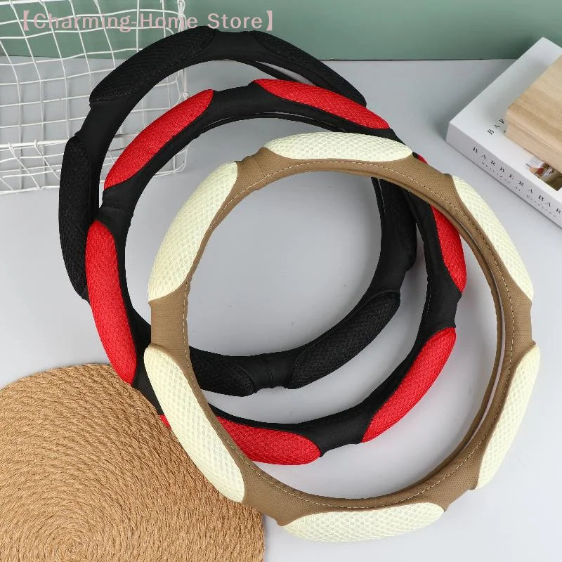 【M】Steering Wheel Cover Suitable For 38cm Diameter Car Accessories Interior Steering Wheel Protective Decoration Universal