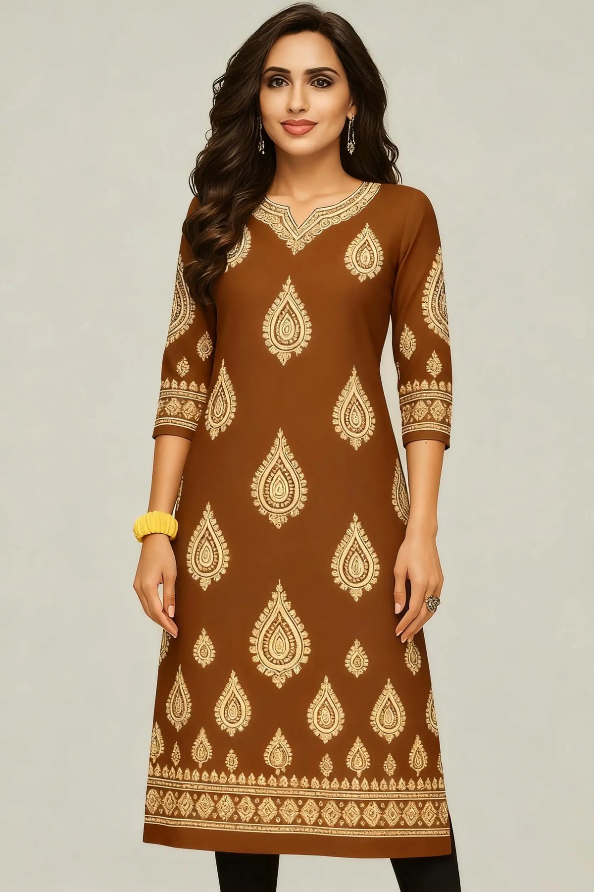 Muslim Kurtta Casual Dress Middle Eastern Straight Casual Ethnic Slit hem Mandarin Peacock National Style Caftan Turkish Abaya