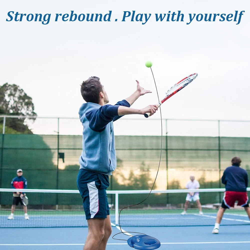 Tennis Training Ball with String & Rebound Baseboard Self Practice Tool Beginners Sport Exercise Solo Tennis Training Equipment