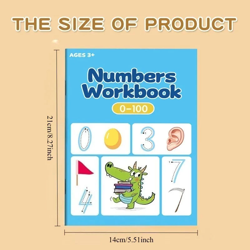 48Page Numbers 0-100 Practice Book Handwriting Practice Book、Math Learning Copybook 、Math for Homework  Back to School Supplies