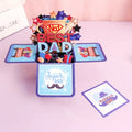 1pc, Father'S Day, Pop-Up Greeting Card Box for Dad'S Birthday, Best Dad Folded 3D Craft Surprise Gift Card for Father'S Day