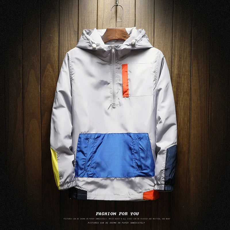 Men's Spring/Summer New Fashionable Casual Windproof Jacket Men's Mountaineering Outdoor Sports Thin Hoodie