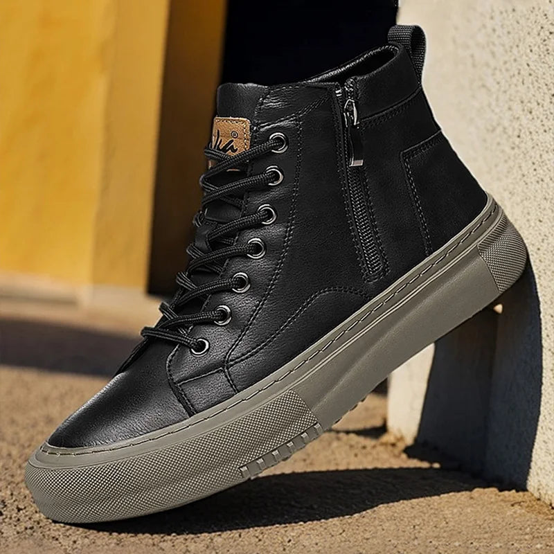 Men's Casual Shoes, Comfortable Sneakers for All Seasons, Lace-Up Men's Shoes, Non-Slip and Wear-Resistant Hiking Boots, Trekking Boots, Breathable Uppers, Suitable for Daily Wear, Outdoor Travel, Mountaineering, Hiking, Wear