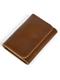 Genuine Cowhide Leather Wallet for Men Women Vintage Handmade Short Small Men's Wallets Compact Card Holder Leather Coin Purse