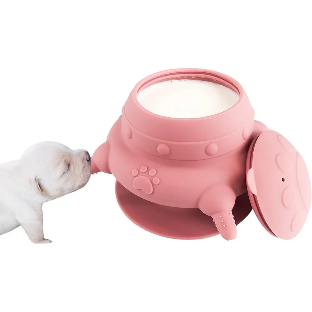 Newborn Puppy and Kitten Feeder, Milk Feeding Bowl – 4-Nipple Design for Easy Nursing of Small Pets