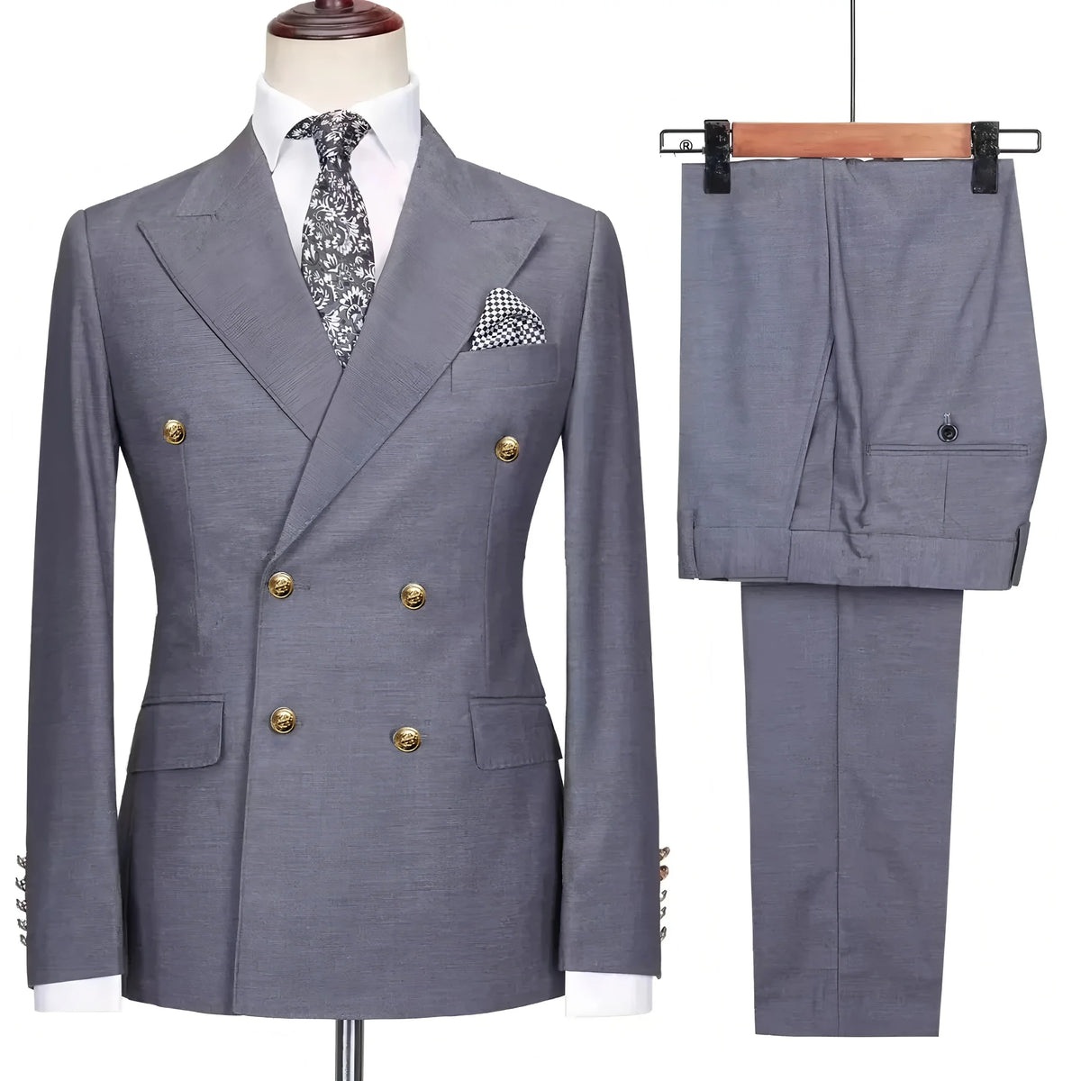 Men's Elegant Business Terno Casual Host Banquet Trousers Blazer Set Male Suit for Various Occasions
