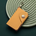 Leather Waist Key Pouch - Multi-Functional Organizer with Card Holder & Snap Button, Hands-Free Wallet for Men & Women