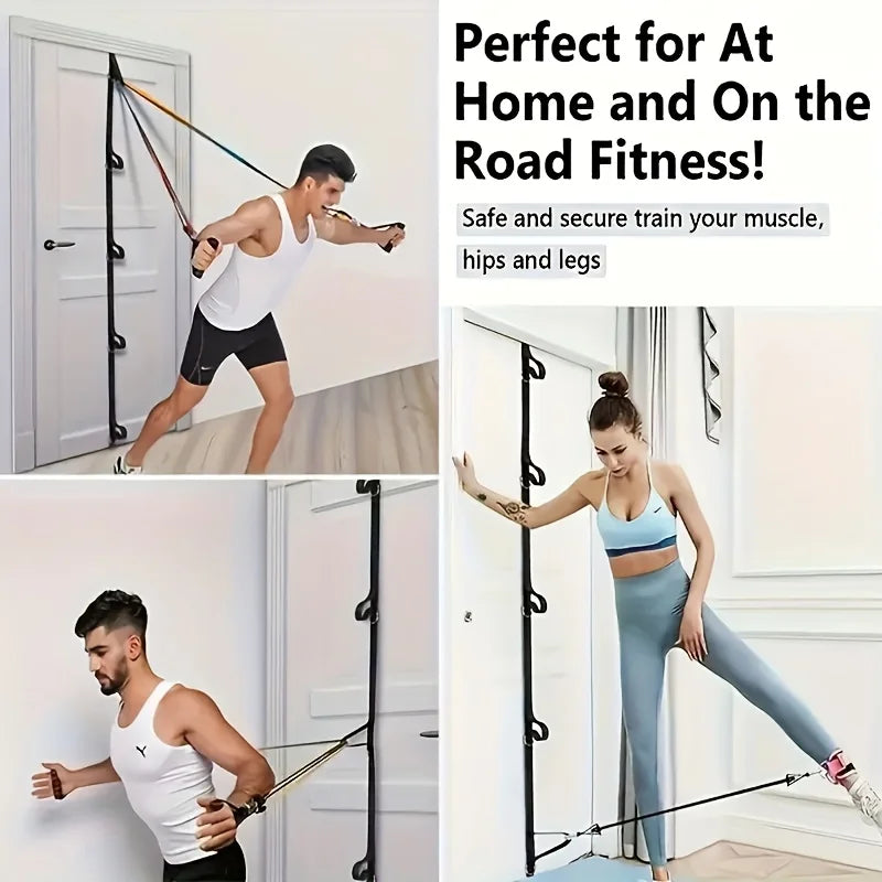 1pc Heavy-Duty Suspension Trainer System with 5-Loop Resistance Bands - All-in-One Home Gym Equipment for Strength Training