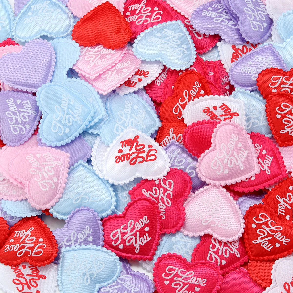 Valentine's Day 50/100Pcs Romantic Padded Fabric Throwing Petals Love Hearts for Table and Carpet Wedding Party Decoration