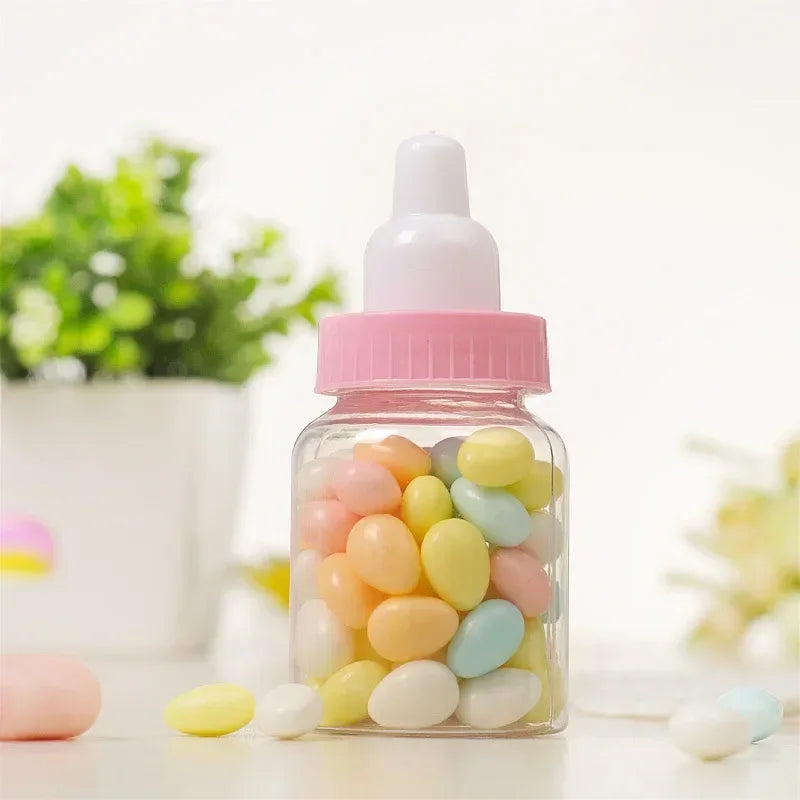 36pcs Baby Shower Favor Blue Pink Mini Milk Bottle for Girls Boy Party Gift Boxes  Halloween  Wedding Festival