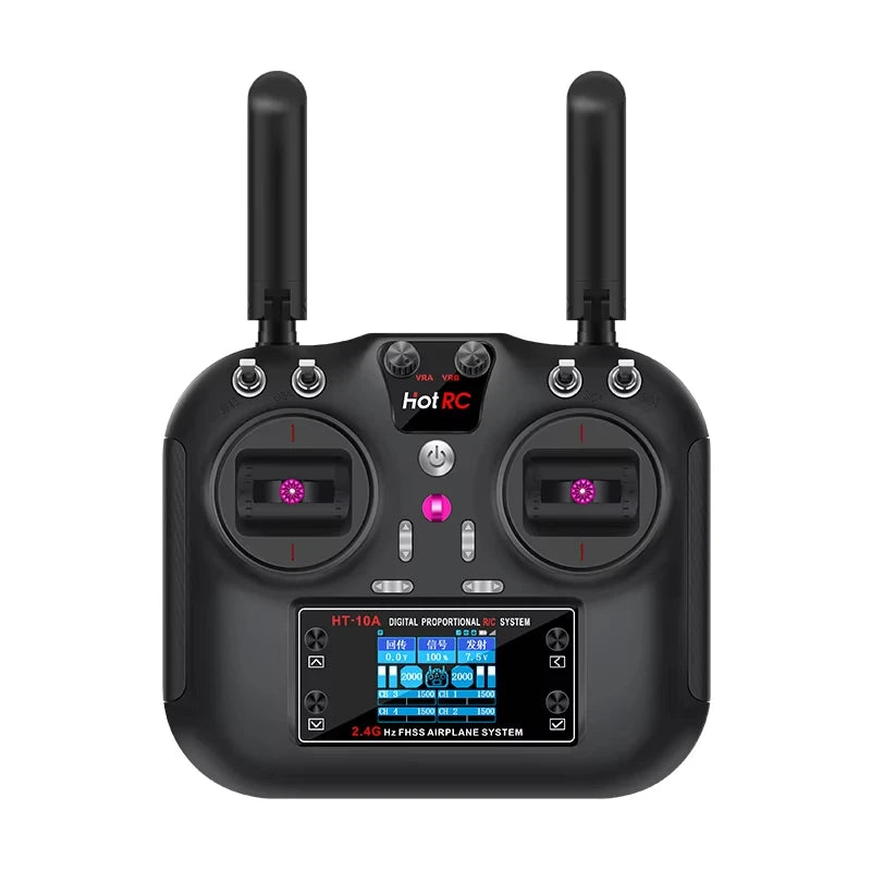 HOTRC HT-10A 10 Channel Color Screen Remote Control Suitable For Remote Control Of Model Aircraft And Car Models Drone FPV