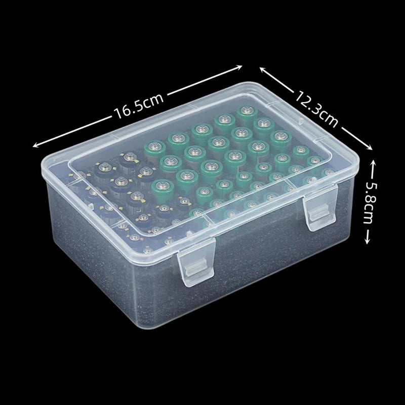 Battery Storage Organizer Holder Holds 54 AA AAA Batteries, Battery Box Case Garage Container,Home Drawer Organization Dispenser