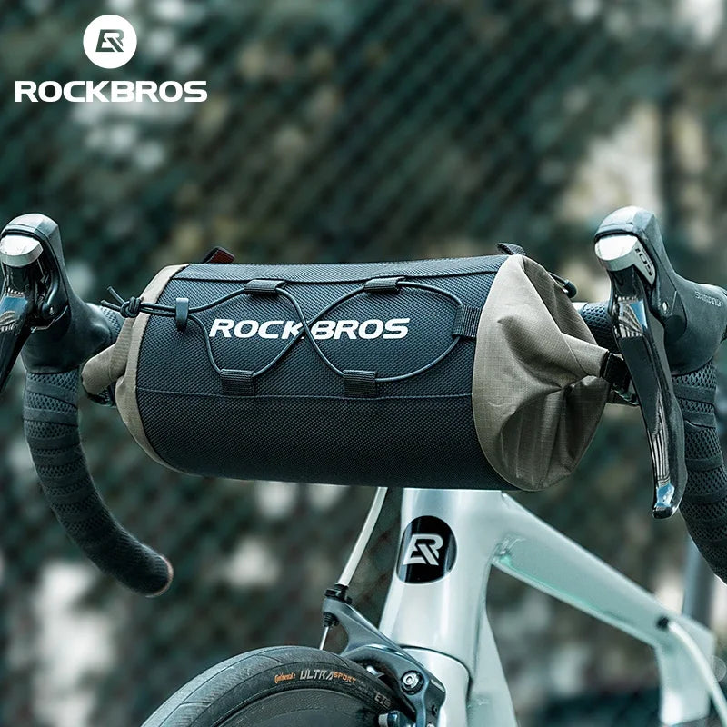 ROCKBROS Bicycle Handlebar Bag 2.4L Portable Rainproof Cycling Bag Road Mountain Bike Bag Shoulder Bags MTB Bicycle Accessories