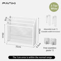 Desk File Organizer Mesh 5-Tier, Hanging Wall Mount Document Organization Stand, Desktop Vertical Mail Paper Folder Holder Rack