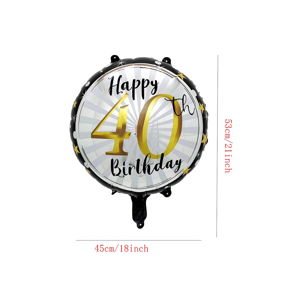 5pcs 18inch 21st 30th 40th 50th 60th Birthday Balloons Happy Birthday Party Decorations
