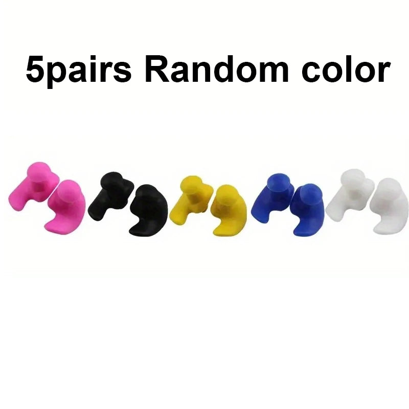 1 Pair Waterproof Soft Earplugs Silicone Portable Ear Plugs Swimming Accessories Durable Earplugs Classic Delicate Texture