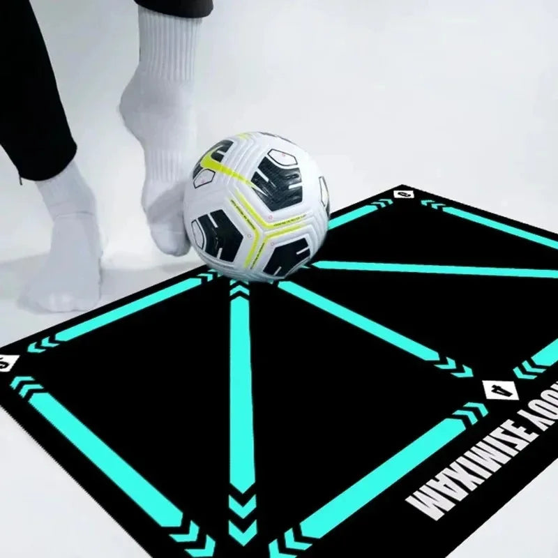 Football Training Mat 90cm Durable Non Slip Foldable Ball Control Step Carpet Indoor Soundproof Fitness Mat Training
