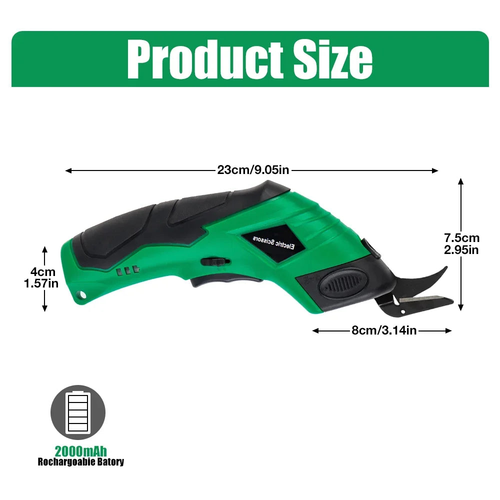 Electric Scissors, Home USB Charging, Cordless Sewing Scissors DIY Leather/Fabric/Cardboard Cutting Tools, Tufting Scissors