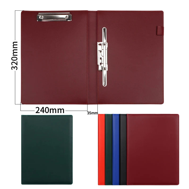 University A4 Leather Executive Portfolio Folder women Business  for Document Holder Clipboard Desk organizer Office Accessories