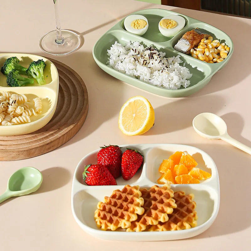 Divided Fat-reduced Dinner Breakfast Tableware for Home Use for Ceramic Nordic Portion Plate Three-compartment Dinner Plate
