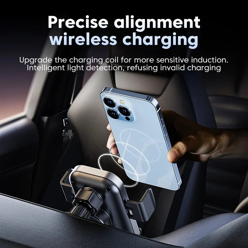 Universal Car Wireless Charger Auto Car Mount Phone Holder Stand 15W Fast Charging For Smartphone Intelligent Sensing