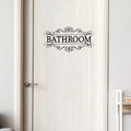 Bathroom Sign Door Wall Decal sticker Accessories Wall Sticker WC Toilet Home Decor