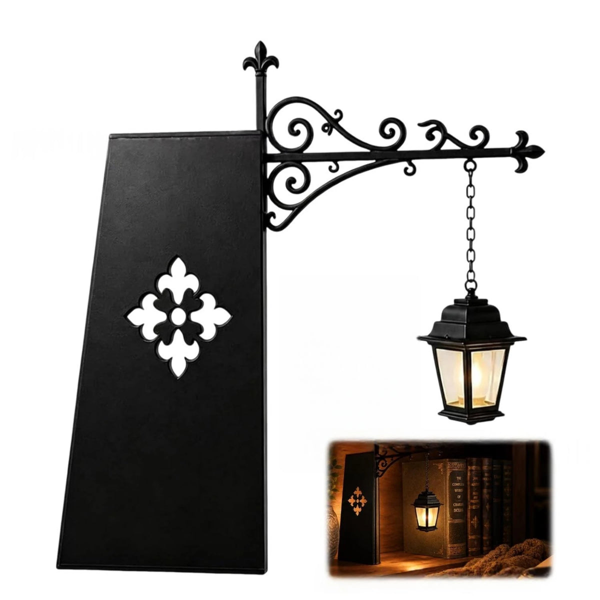 Bookshelf Lamp Library Lantern Light Library Lantern Bookshelf Light Vintage Reading Nook Led Night Lamp Decorative for Home