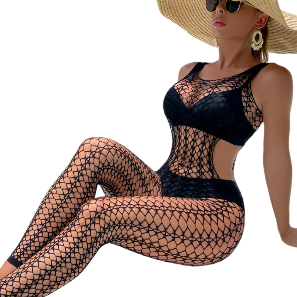 Women's Clothing Jumpsuits Rompers hot women teddy mesh erotic bodysuit fashion backless porno Jumpsuits