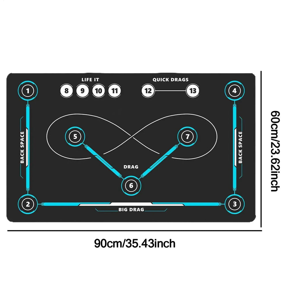 Hockey Training Mat Indoor Outdoor Quiet Non-Slip Large Dribbling Board Stickhandling Pad Training Equipment for All Ages Soccer