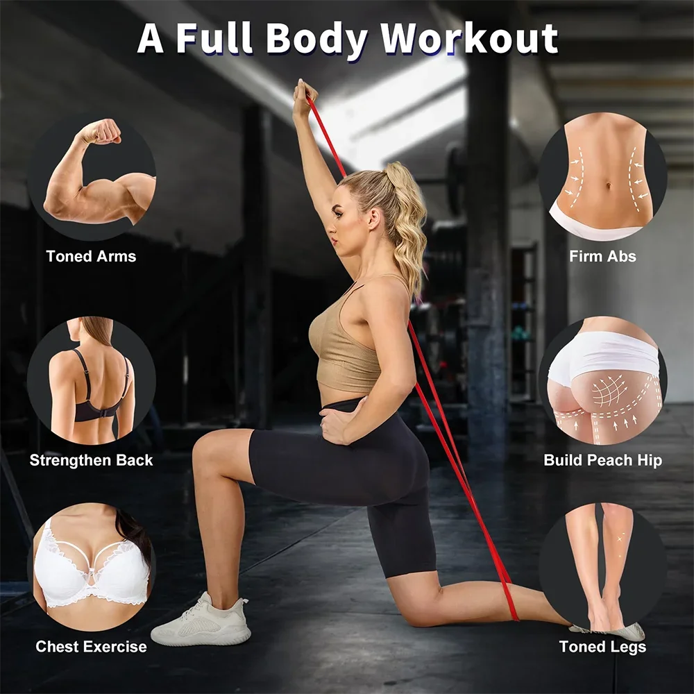 Resistance Band Set Pull Up Assistance Bands Stretch Band Resistance Heavy Workout Exercise for Physical Therapy Home Workouts