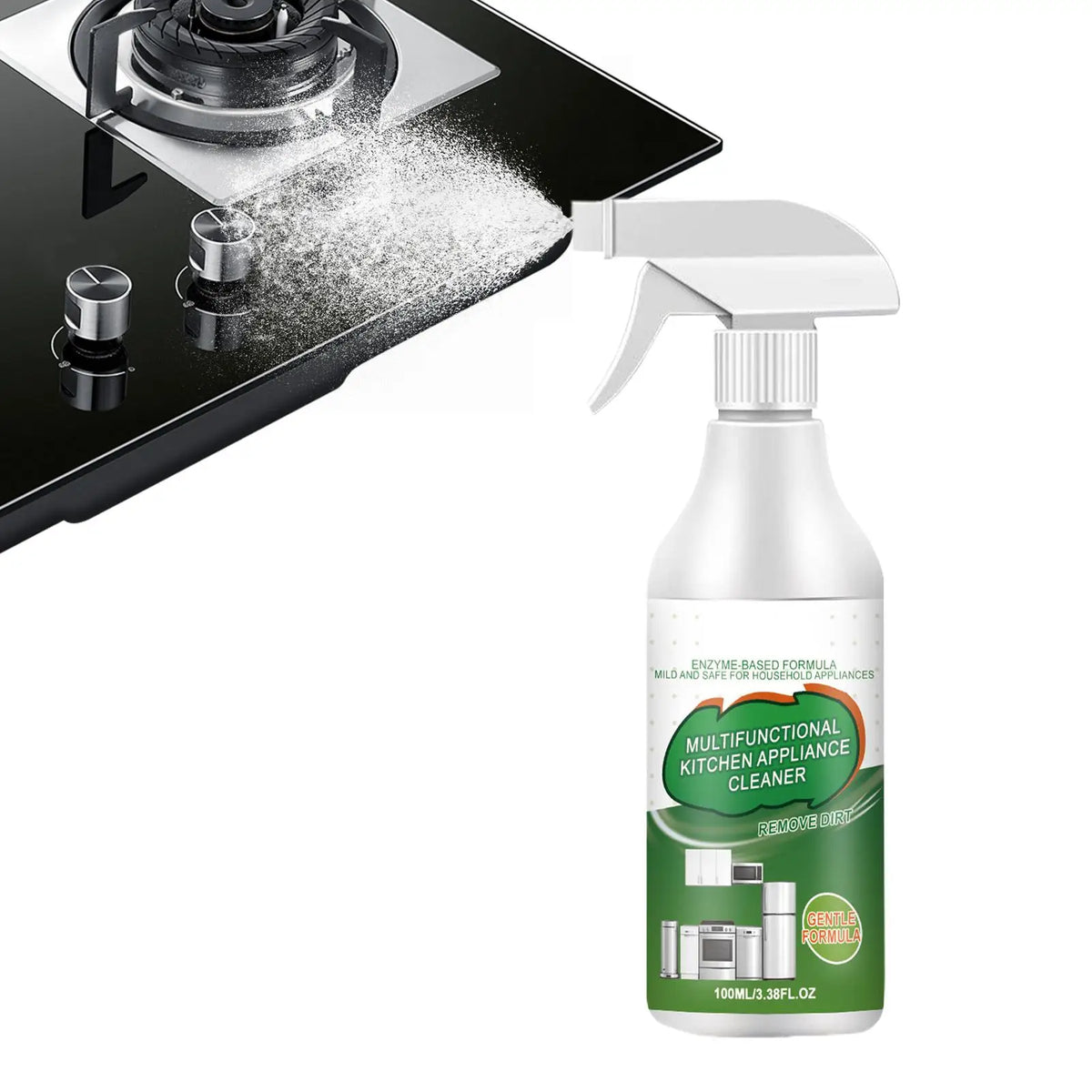 Kitchen Cleaning Spray 100ml Kitchen Grease Oil Remover Spray Effortless Cleaning of Stovetops Ovens Range Hoods Cleaning