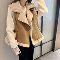 Women Vest Jacket Autumn Winter Lamb Wool Gilet Korean Fashion Sleeveless Waistcoat Solid Thick Warm Zipper Coat Chaleco Mujer