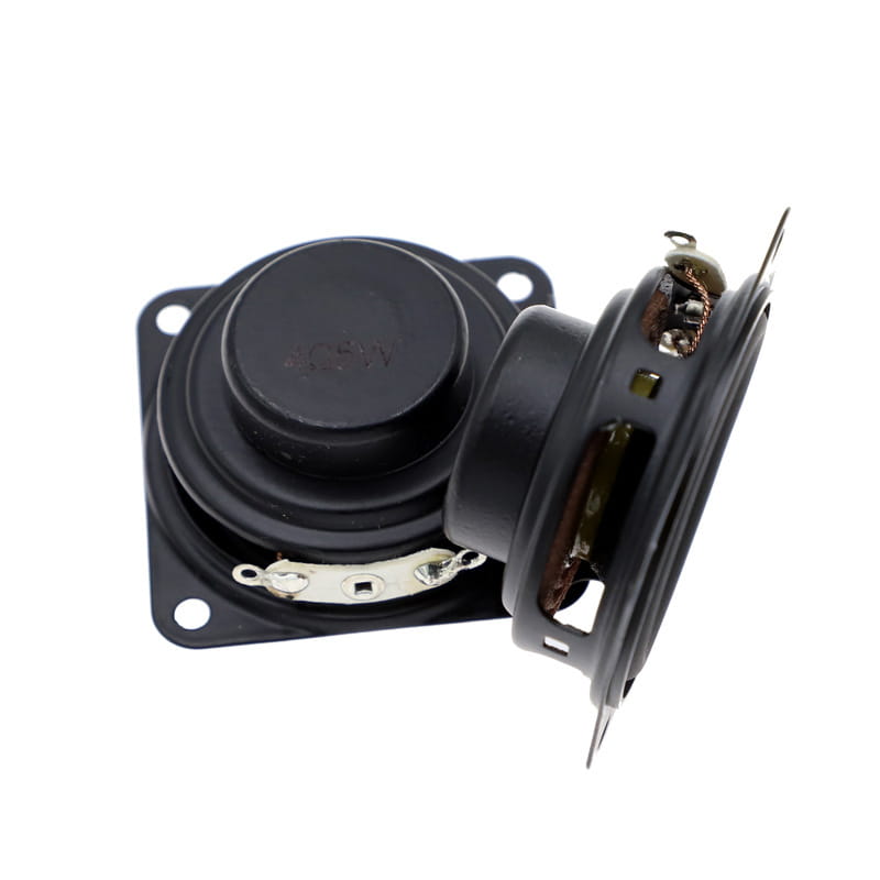 black plastic 40mm 4 ohm 5w full range bluetooth speaker driver with circular cone and mounting bracket