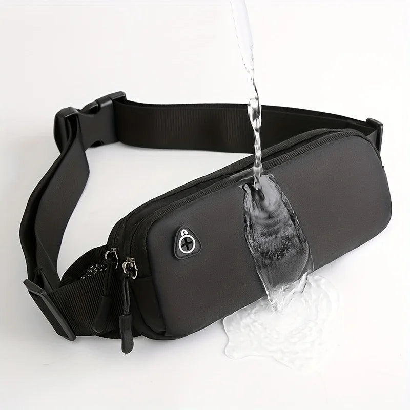 Sports Waist Pack for Men, Running Gear Phone Pouch,Mini Cycling Waterproof Crossbody Chest Bag, Double-Layer Storage Waist Bag