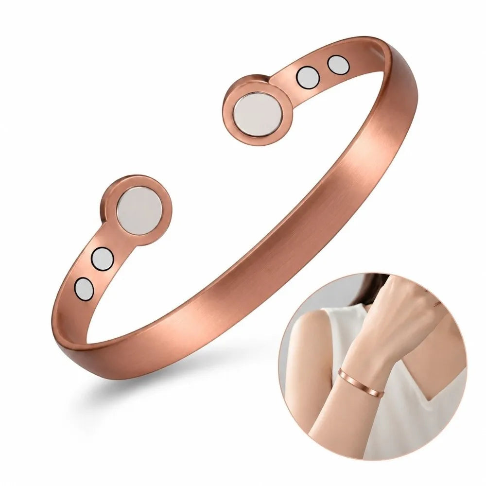 Retro Magnetic Bangles Ring Comfortable To Wear Simple Cuff Bracelets Unisex Fashion Magnetic Energy Wristband Men Women