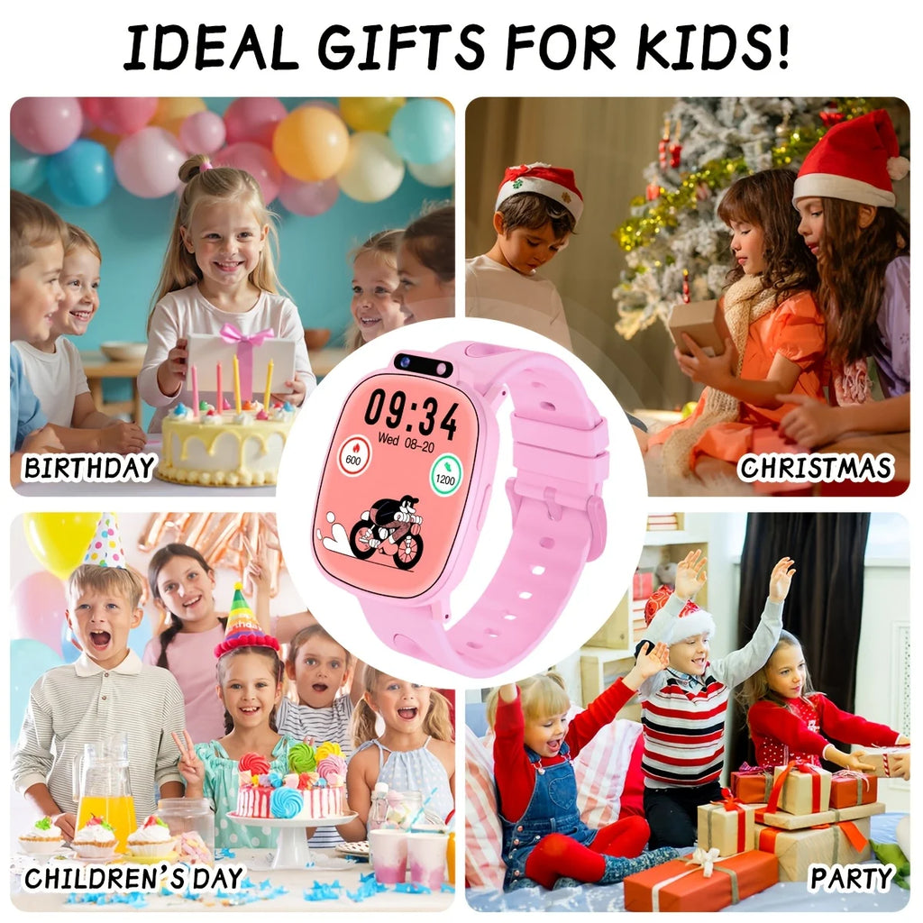 LAXASFIT Kids Smart Watch 1.88" HD Photo Album Watch Faces Educational Games Alarm Reminder Camera Calendar for Boys Girls