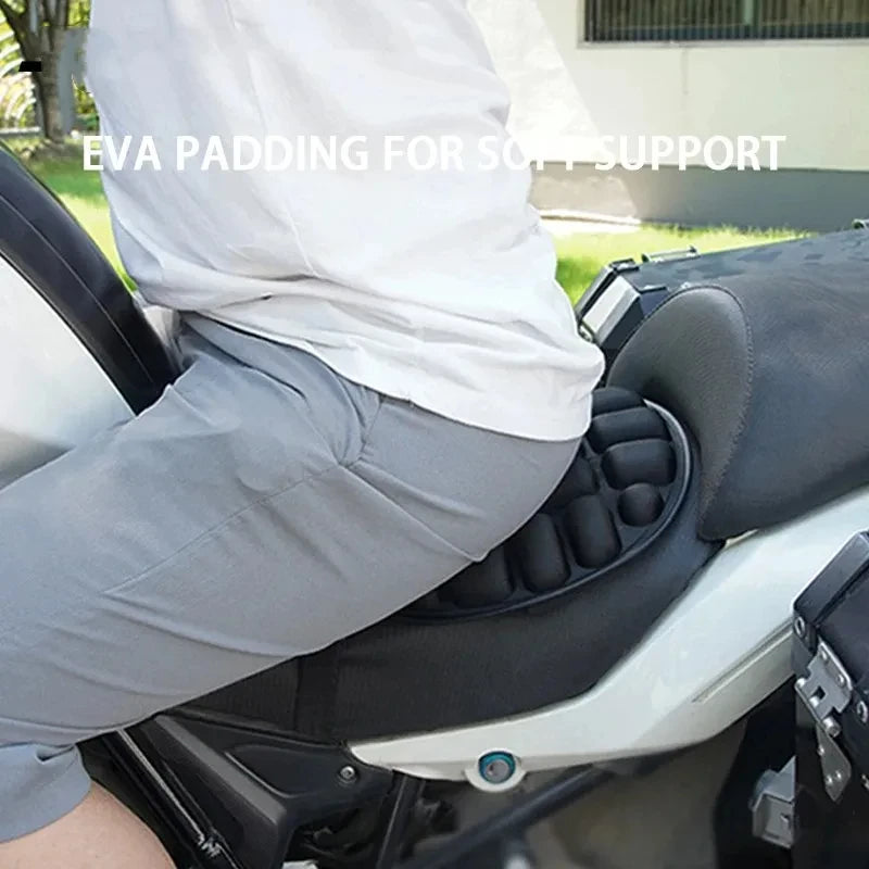 Motorcycle 3D Seat Cushion Black Foam Soft Comfortable Breathable EVA Seat Covers Mats Motorcycles Electric Bike Accessories