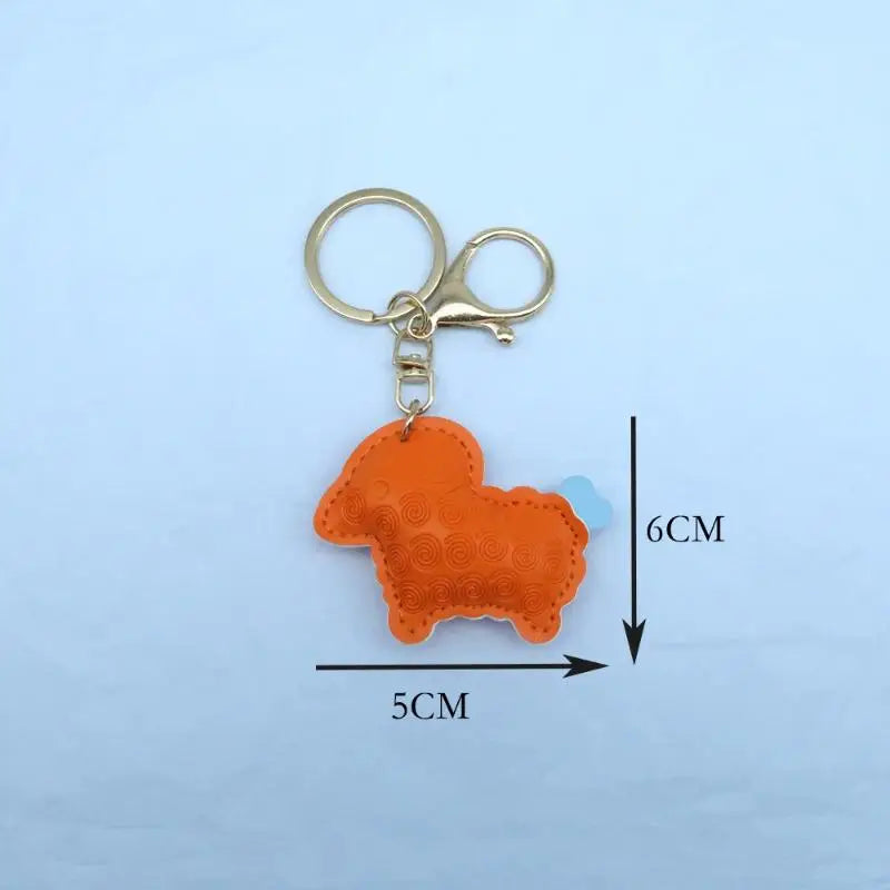 2027 Lunar New Year Goat: Pendant Durable PU Sheep Keychain Bag Decor Gift Friends