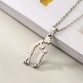 Mom and Father Daughter Sun Family Necklace Stainless Steel Chain Children Silver Color Pendant Jewelry Women Mother's Day Gift
