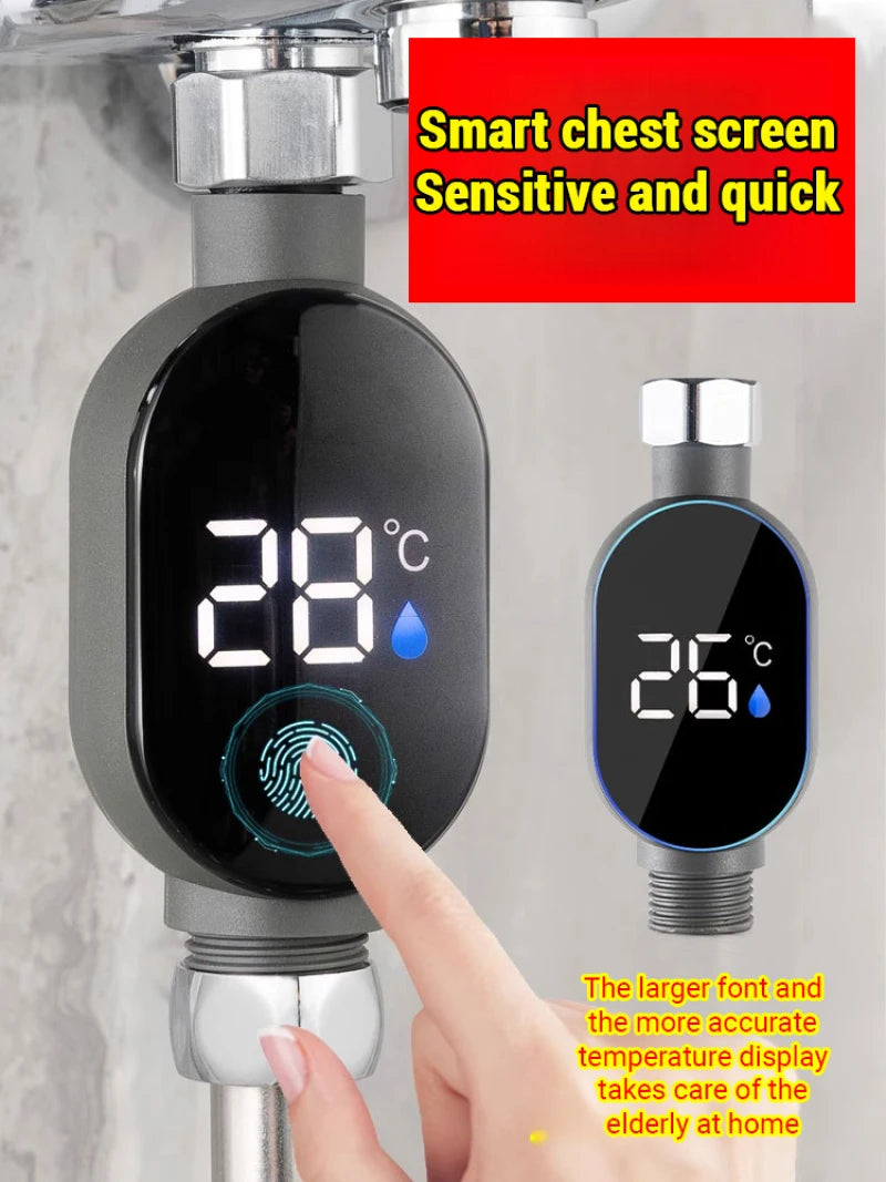 Household bathroom waterproof smart shower device high sensitivity temperature display wide applicable adult general design safe