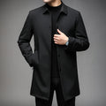 2026 autumn men's high-quality Business Trench Coat single breasted trench coat men long Casual Windbreakers Good Quality jacket