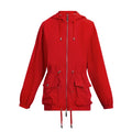 CHCH Women's Jacket Fashion Spring Autumn Outdoor Windproof Ladies Stormtrooper Jacket Drawstring Waist Design Female Thin Coat